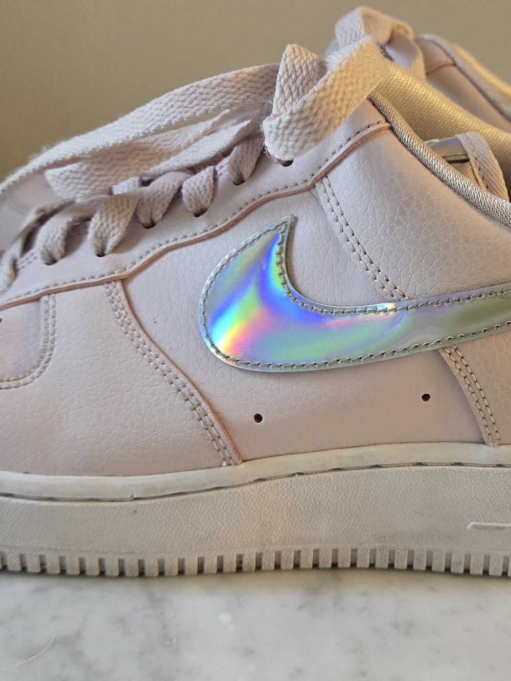 Nike Air Force 1 Low Pink Iridescent Sneakers 🌟